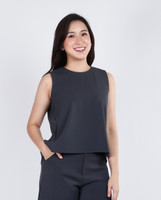Catalina Flowy Top - Grey