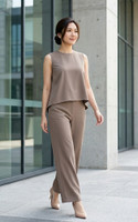 Catalina Flowy Top - Taupe