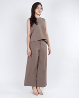Catalina Flowy Top - Taupe