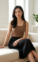 Zeria Basic Tank Top - Mocha
