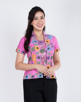 Hennah Batik Kebaya Top - Pink