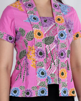 Hennah Batik Kebaya Top - Pink