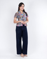 Hennah Batik Kebaya Top - Taupe