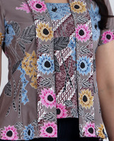 Hennah Batik Kebaya Top - Taupe
