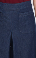 Megan Wide Leg Denim Culottes - Dark Wash