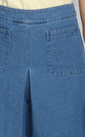 Megan Wide Leg Denim Culottes - Light Wash
