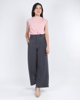 Maeve Asymmetrical Drape Top - Pink