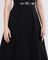 Lourve Tux Midi Dress - Black