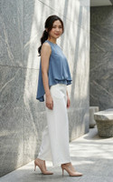 Santia Flowy Top - Slate Blue