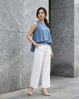 Santia Flowy Top - Slate Blue
