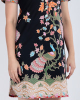 Arabella Batik Shift Dress - Black/Multi