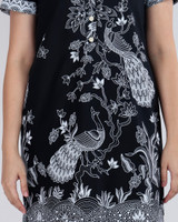 Arabella Batik Shift Dress - Monochrome