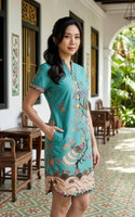 Arabella Batik Shift Dress - Jade