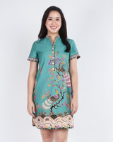 Arabella Batik Shift Dress - Jade
