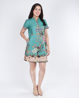 Arabella Batik Shift Dress - Jade