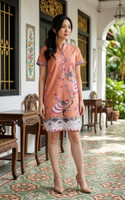 Arabella Batik Shift Dress - Peach