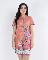 Arabella Batik Shift Dress - Peach