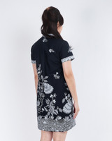 Arabella Batik Shift Dress - Monochrome