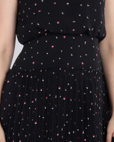 Eleanor Pleated Maxi Dress - Black