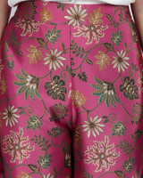 Mulberrie Batik Silky Culottes - Pink Floral/Ferns