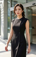 Mathias Midi Work Dress - Black