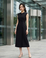 Mathias Midi Work Dress - Black