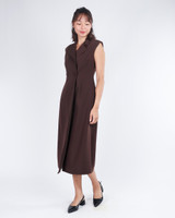 Mathias Midi Work Dress - Chestnut