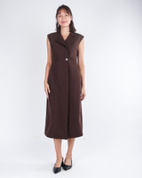 Mathias Midi Work Dress - Chestnut