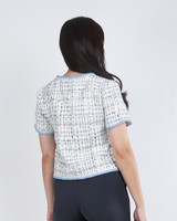 Junia Short Sleeve Tweed Jacket - White