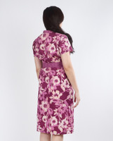 Isla Block Printed Batik Dress - Plum