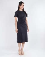 Nico Side Ruched Tee Dress - Grey