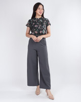 Aviora Floral Blouse - Black