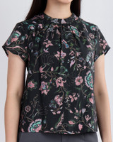 Aviora Floral Blouse - Black
