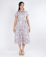 Alice Printed Shirt Dress - Lilac/Pink