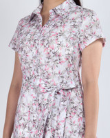 Alice Printed Shirt Dress - Lilac/Pink