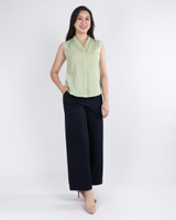 Gabby V-Neck Top - Avocado