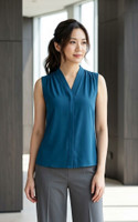 Gabby V-Neck Top - Teal