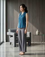 Gabby V-Neck Top - Teal