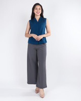 Gabby V-Neck Top - Teal