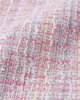 Jessie Tulip Sleeve Tweed Top - Pink