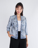 Nori Batik Kimono Jacket - Dove Grey