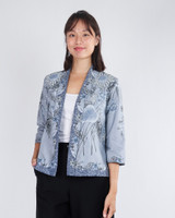 Nori Batik Kimono Jacket - Dove Grey