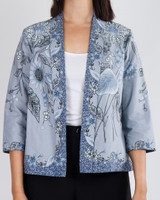 Nori Batik Kimono Jacket - Dove Grey