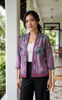 Nori Batik Kimono Jacket - Orchid Purple