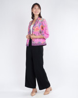 Nori Batik Kimono Jacket - Fuchsia