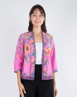 Nori Batik Kimono Jacket - Fuchsia