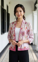 Nori Batik Kimono Jacket - Baby Pink
