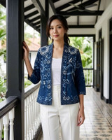 Nori Batik Kimono Jacket - Navy