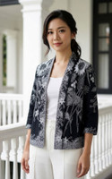 Nori Batik Kimono Jacket - Monochrome