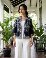 Nori Batik Kimono Jacket - Monochrome
